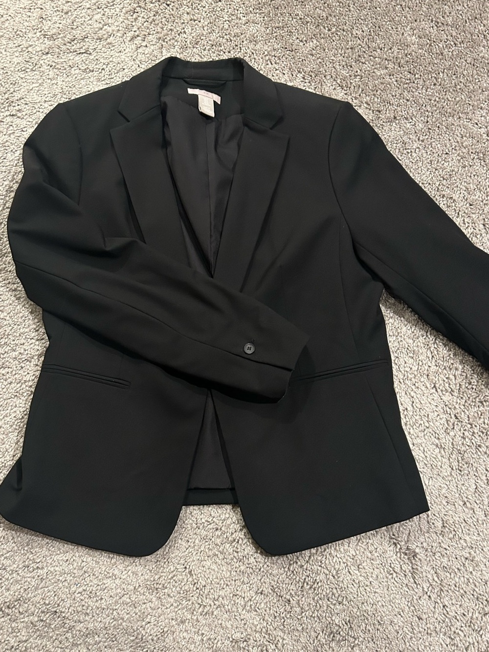 H&M Black Women's Classic Single-Button Blazer